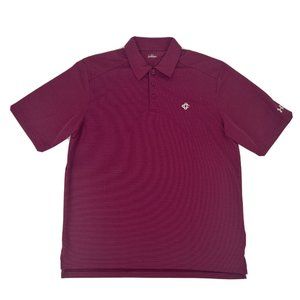 Under Armour Shirt Men's L Purple Gray Stripes Short Sleeve Polo Golf UPF 30 NWT